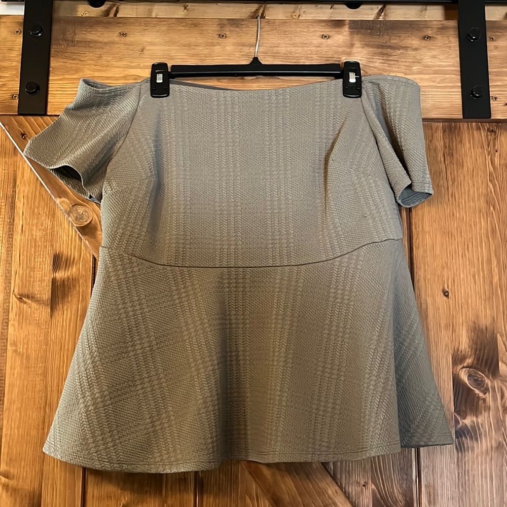 Torrid off shoulder peplum top